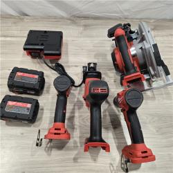 AS-IS Milwaukee M18 18-Volt Lithium-Ion Brushless Cordless Combo Kit (4-Tool) with 2-Batteries, 1-Charger and Tool Bag