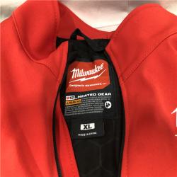 AS-IS Milwaukee Men's X-Large M12 12V Lithium-Ion Cordless TOUGHSHELL Red Heated Jacket Kit