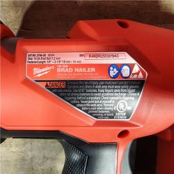 HOUSTON LOCATION - AS-IS (APPEARS LIKE NEW) Milwaukee M18 FUEL GEN II 18-Volt 18-Gauge Lithium-Ion Brushless Cordless Brad Nailer Kit with One 2.0 Ah Battery, Charger and Bag