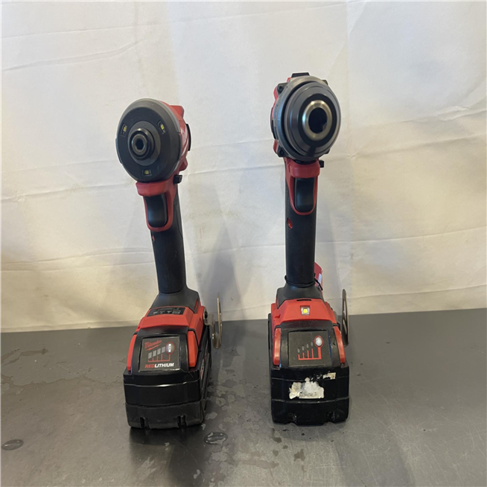 AS-IS- MILWAUKEE FUEL 18V Lithium-Ion Brushless Cordless Hammer Drill and Impact Driver Combo Kit