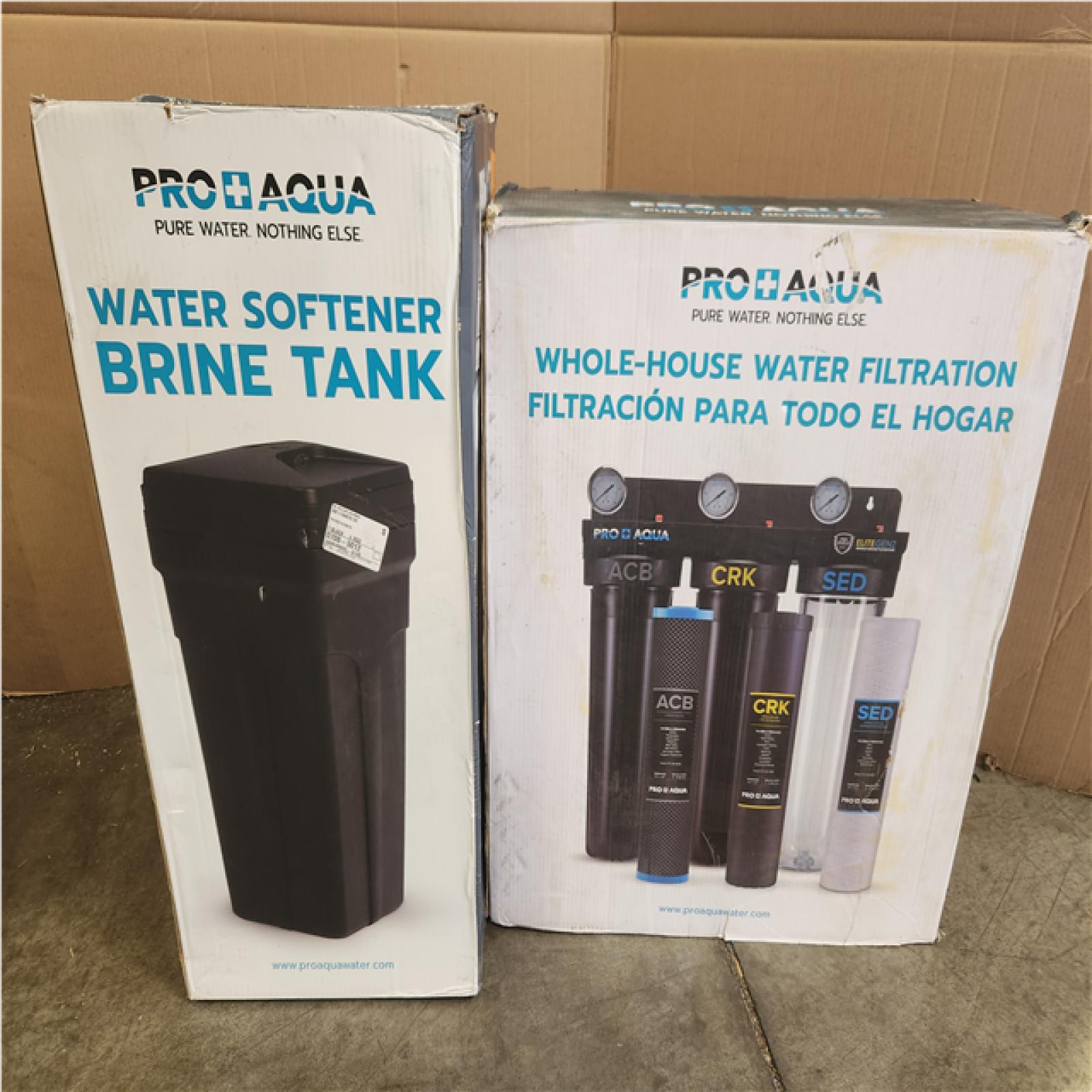 Phoenix NEW PRO+AQUA Pro Aqua ELITE Whole House Water Filter 3 Stage Well Water Filtration System with Gauges  PR Button  1 Ports  Filter Set
