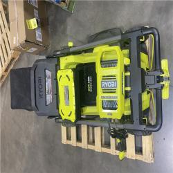Dallas Location - As-Is Shop RYOBI 80V HP Brushless Battery Cordless Electric 30 in. Multi-Blade Lawn Mower with Battery and Charger