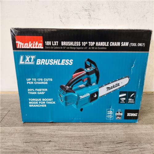 Phoenix Location NEW Makita LXT 10 in. 18V Lithium-Ion Brushless Battery Top Handle Chain Saw (Tool-Only)