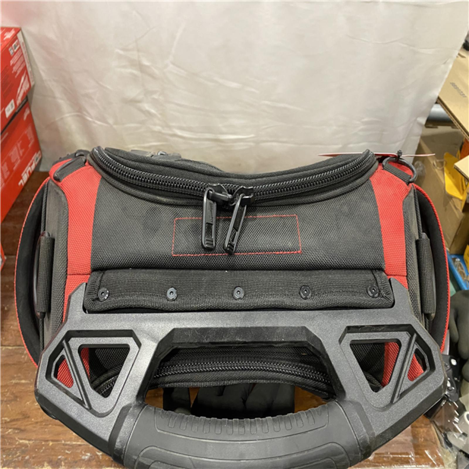 AS-IS Milwaukee PACKOUT 15 in. Structured Tear Resistant Layered Material Tool Bag W/Storable Padded Shoulder Strap - 48-22-8316