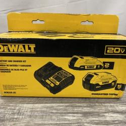 NEW - DEWALT 20V MAX Lithium-Ion Battery Kit with 5.0Ah and 2.0Ah Battery and Charger