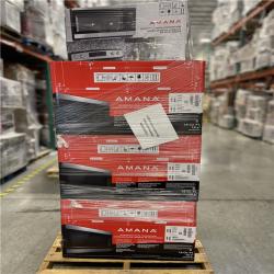 DALLAS LOCATION- NEW!- Amana 1.6 cu. ft. Stainless Steel Electric 1000-Watt Over the Range Microwave 300 Exhaust CFM PALLET (7 UNITS)