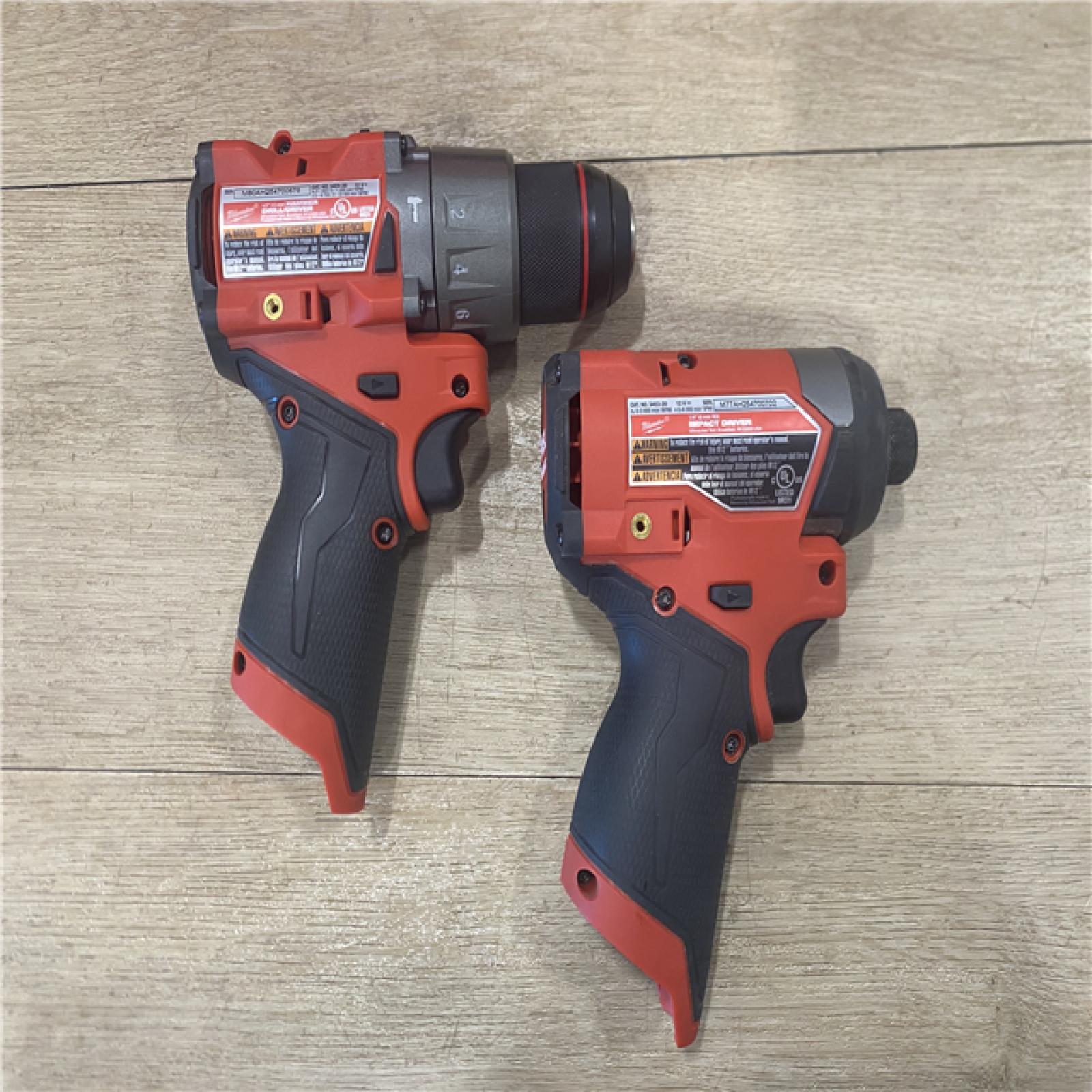 AS-IS Milwaukee FUEL 12-Volt Lithium-Ion Brushless Cordless Hammer Drill and Impact Driver Combo Kit