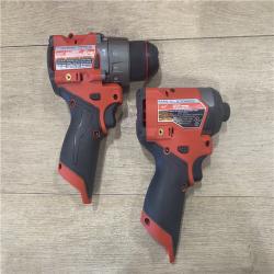 AS-IS Milwaukee FUEL 12-Volt Lithium-Ion Brushless Cordless Hammer Drill and Impact Driver Combo Kit
