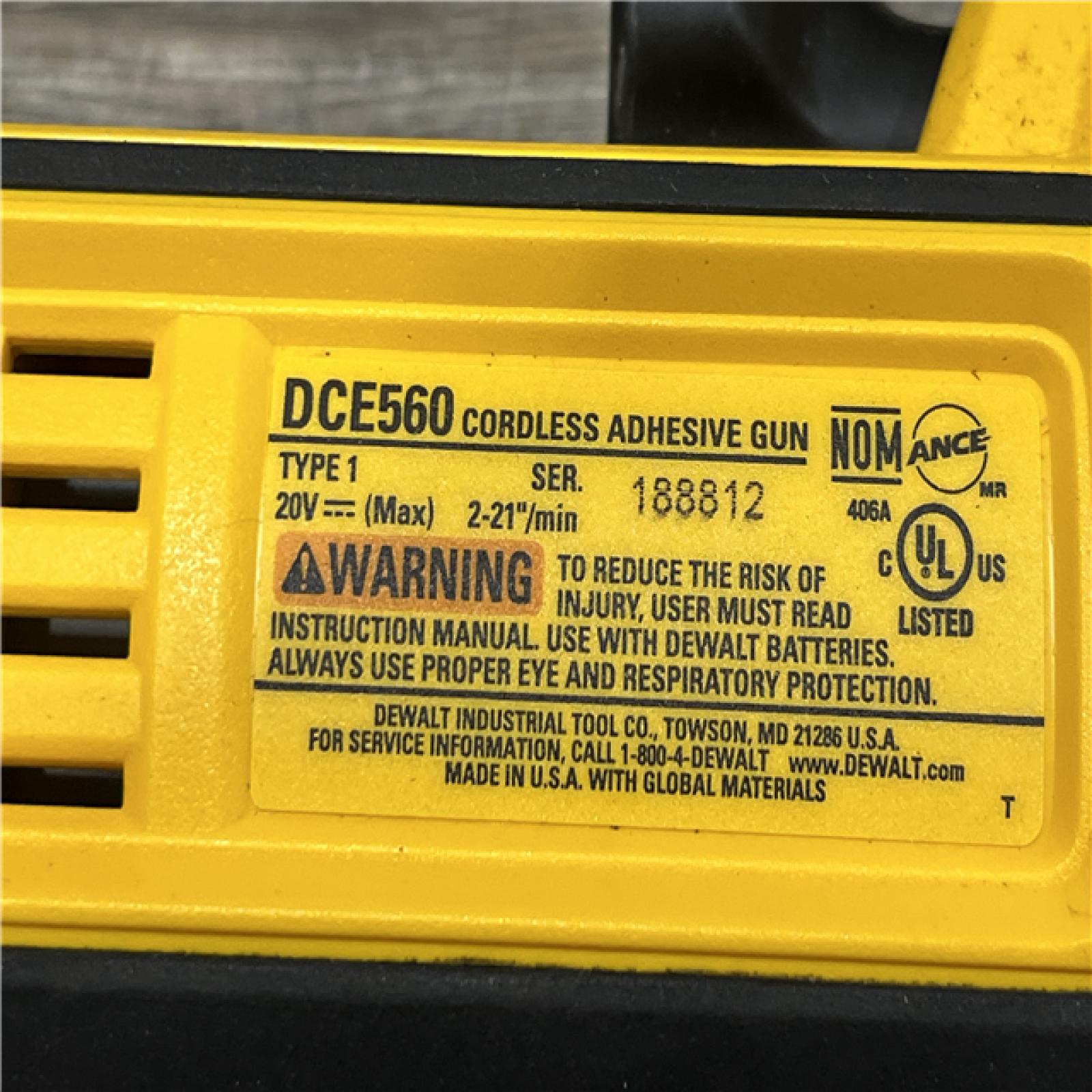 AS-IS DEWALT 20-Volt MAX Cordless 10 oz / 300 ml Adhesive Gun (Tool-Only)