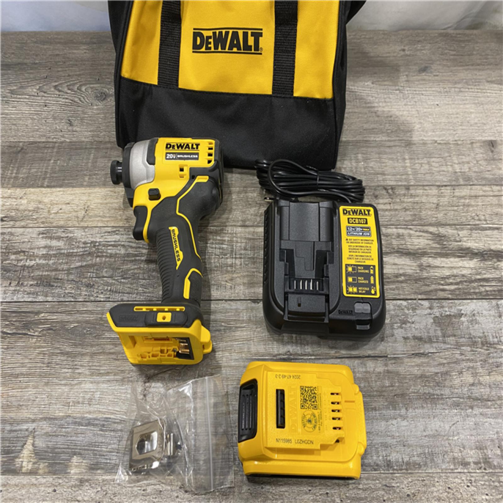 AS-IS DEWALT Atomic 20V Max Lithium-Ion Brushless Cordless Compact 1/4 in. Impact Driver Kit