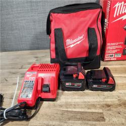 HOUSTON LOCATION - AS-IS M18 18-Volt Lithium-Ion Brushless Cordless Compact Hammer Drill/Impact Combo Kit (2-Tool) with (2) Batteries  Bag
