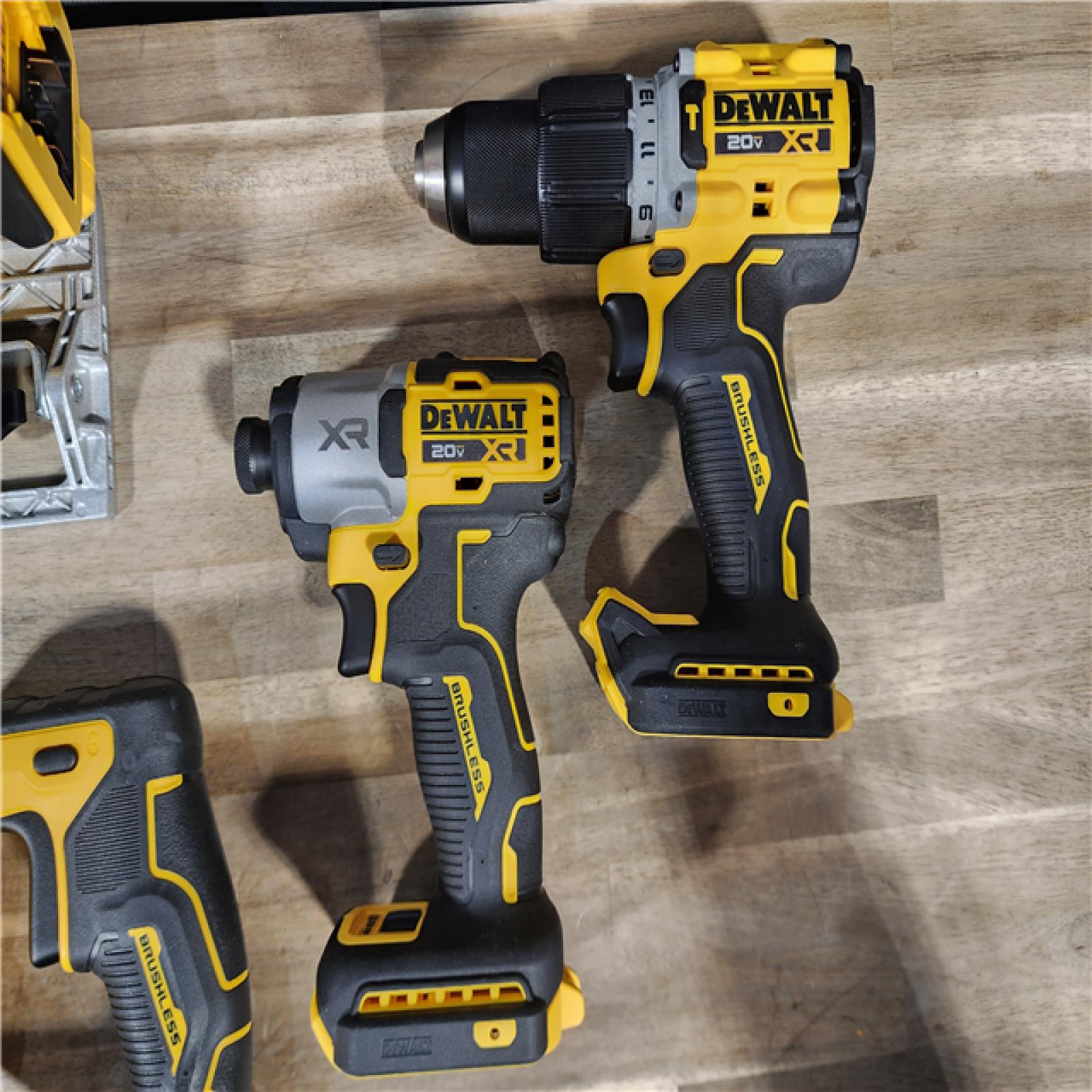 HOUSTON LOCATION - AS-IS DEWALT 20-Volt XR Lithium-Ion 4-Tool Cordless Combo Kit with (2) 4.0 Ah Battery Packs and Charger