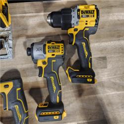 HOUSTON LOCATION - AS-IS DEWALT 20-Volt XR Lithium-Ion 4-Tool Cordless Combo Kit with (2) 4.0 Ah Battery Packs and Charger