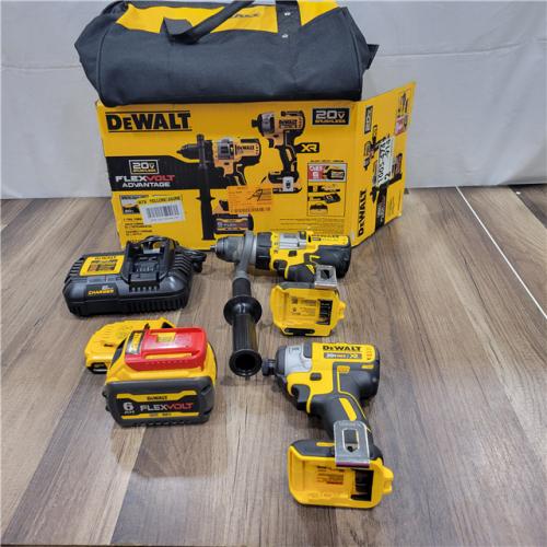 AS-IS DEWALT 20V MAX Cordless Brushless Hammer Drill/Driver 2 Tool Combo Kit with FLEXVOLT ADVANTAGE