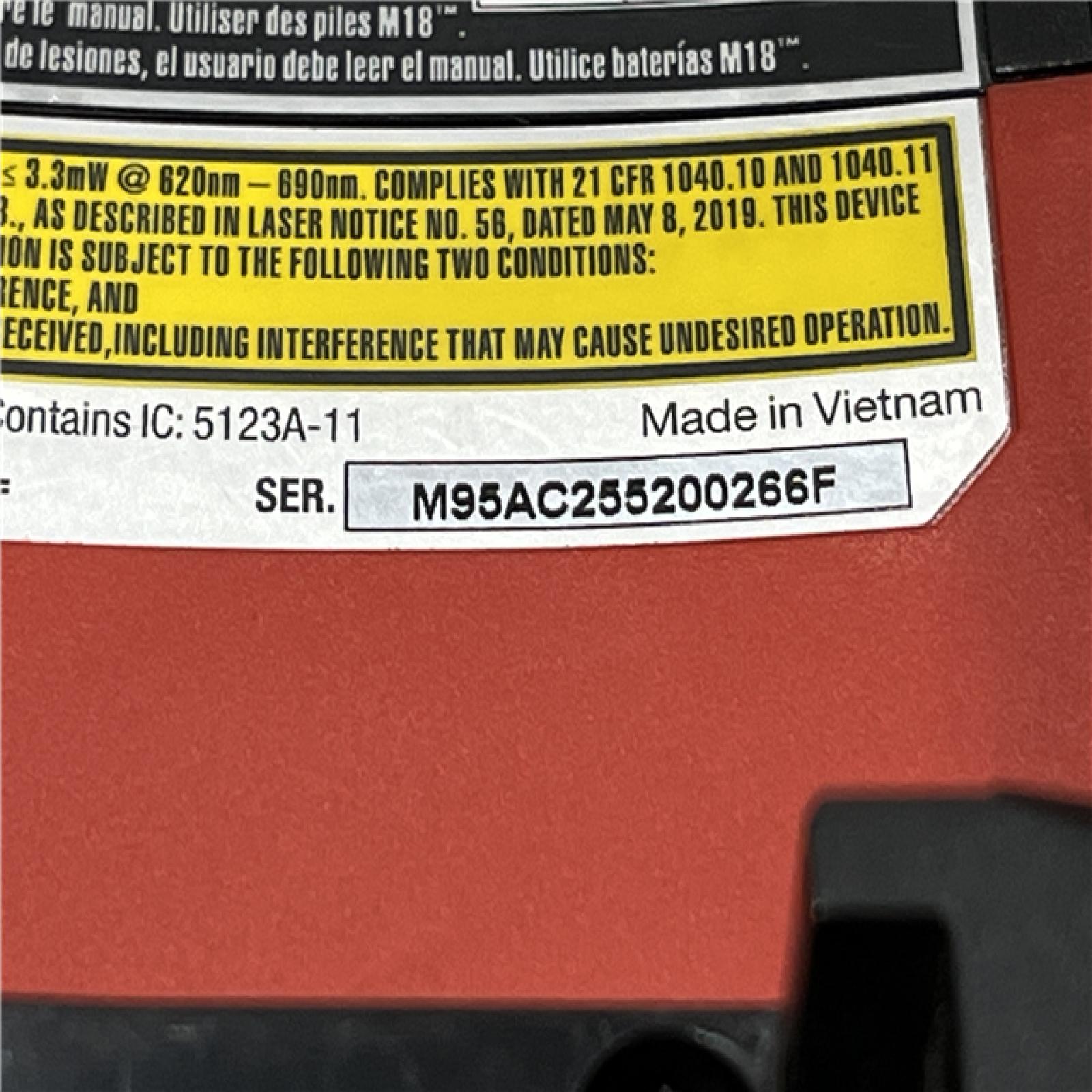 AS-IS Milwaukee M18 2000 ft. Red Exterior Rotary Laser Level Kit