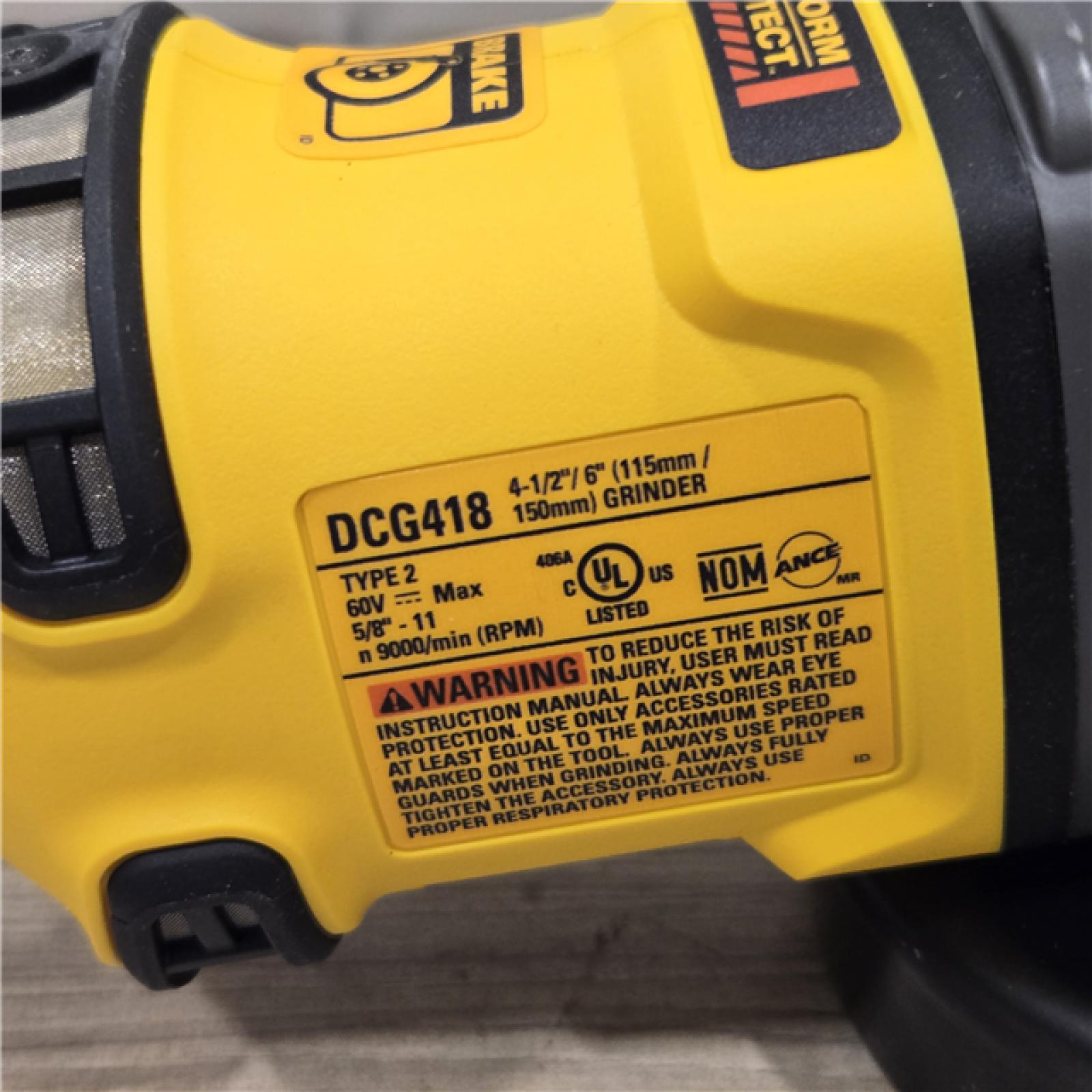 AS-IS DEWALT 60V MAX Cordless 4.5 in. to 6 in. Small Angle Grinder (Tool Only)