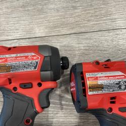 AS-IS Milwaukee FUEL 18V Lithium-Ion Brushless Cordless Hammer Drill and Impact Driver Combo Kit