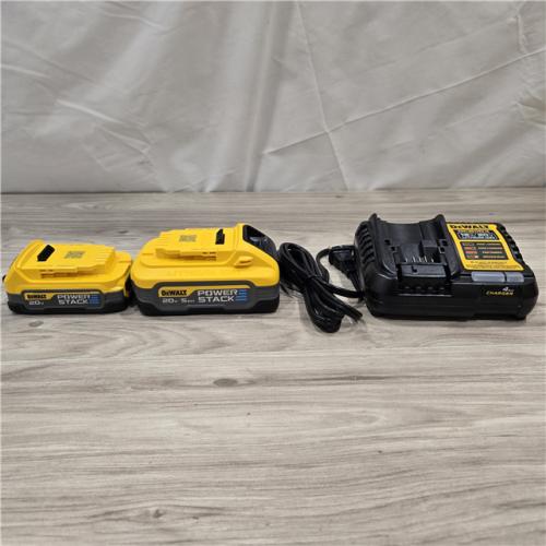 AS-IS Dewalt 20V MAX POWERSTACK Batteries and Charger Starter Kit