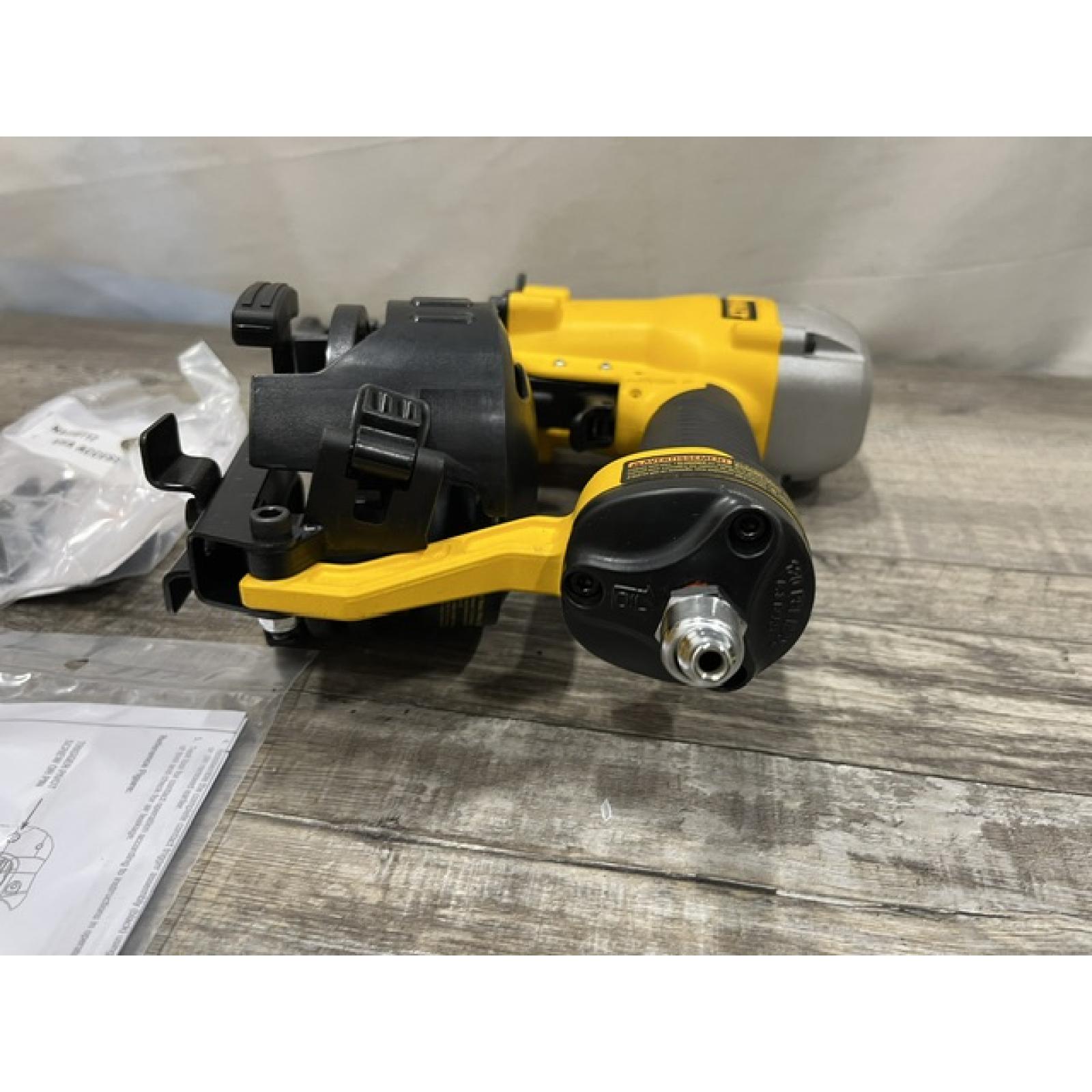 AS-IS DEWALT 1-3/4 in. 15 Degree Pneumatic Coil Roofing Nailer