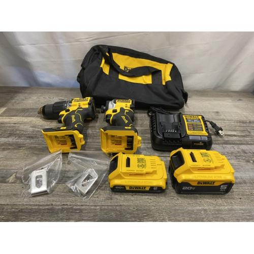 AS-IS DEWALT ATOMIC 20V MAX Lithium-Ion Cordless 2-Tool Combo Kit