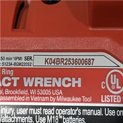 AS-IS Milwaukee FUEL ONE-KEY 18V Lithium-Ion Brushless Cordless 1 in. Impact Wrench with Friction Ring (Tool-Only)