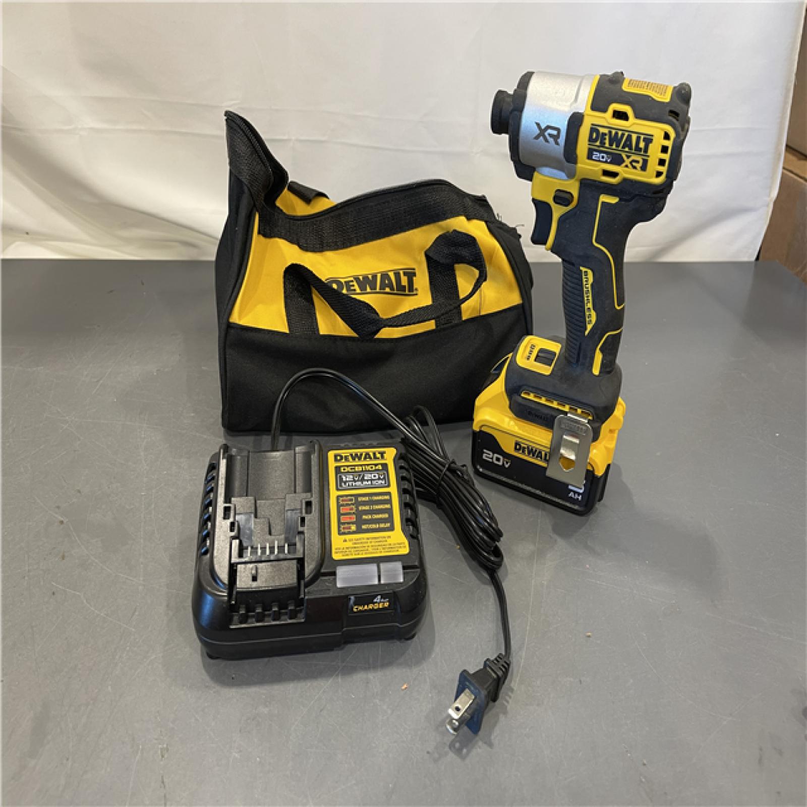 AS-IS - DEWALT 20V MAX XR Lithium-Ion Brushless Cordless 1/4 3-Speed Impact Driver Kit