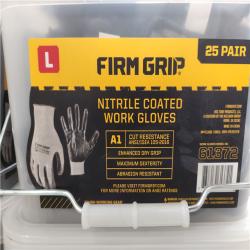 Phoenix NEW FIRM GRIP Large Nitrile Coated Work Gloves with Reusable Bucket (25-Pack) Pallet (44-Buckets)