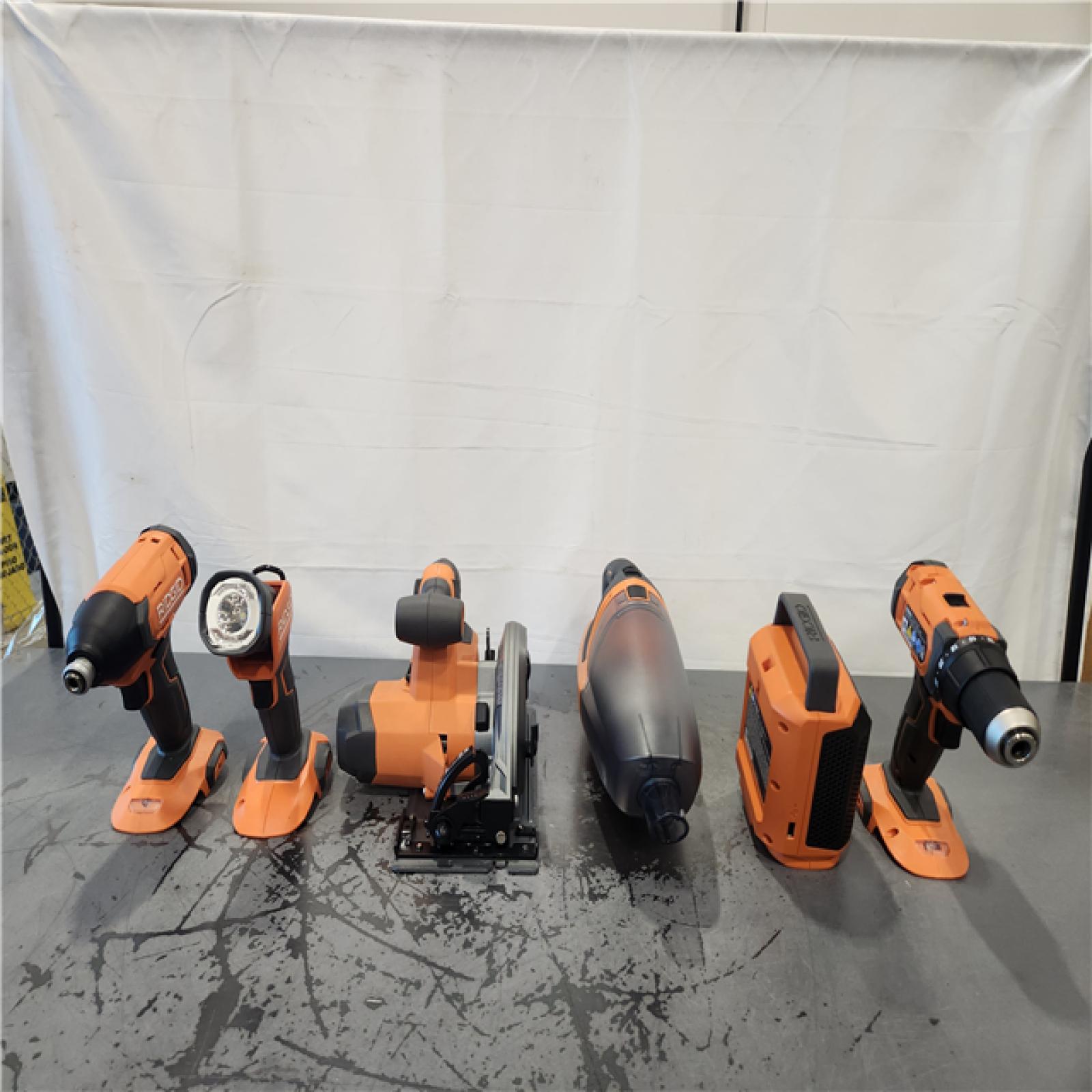 AS-IS- 18V Cordless 6-Tool Combo Kit with 2.0 Ah Battery  Charger  and Tool Bag