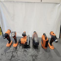 AS-IS- 18V Cordless 6-Tool Combo Kit with 2.0 Ah Battery  Charger  and Tool Bag