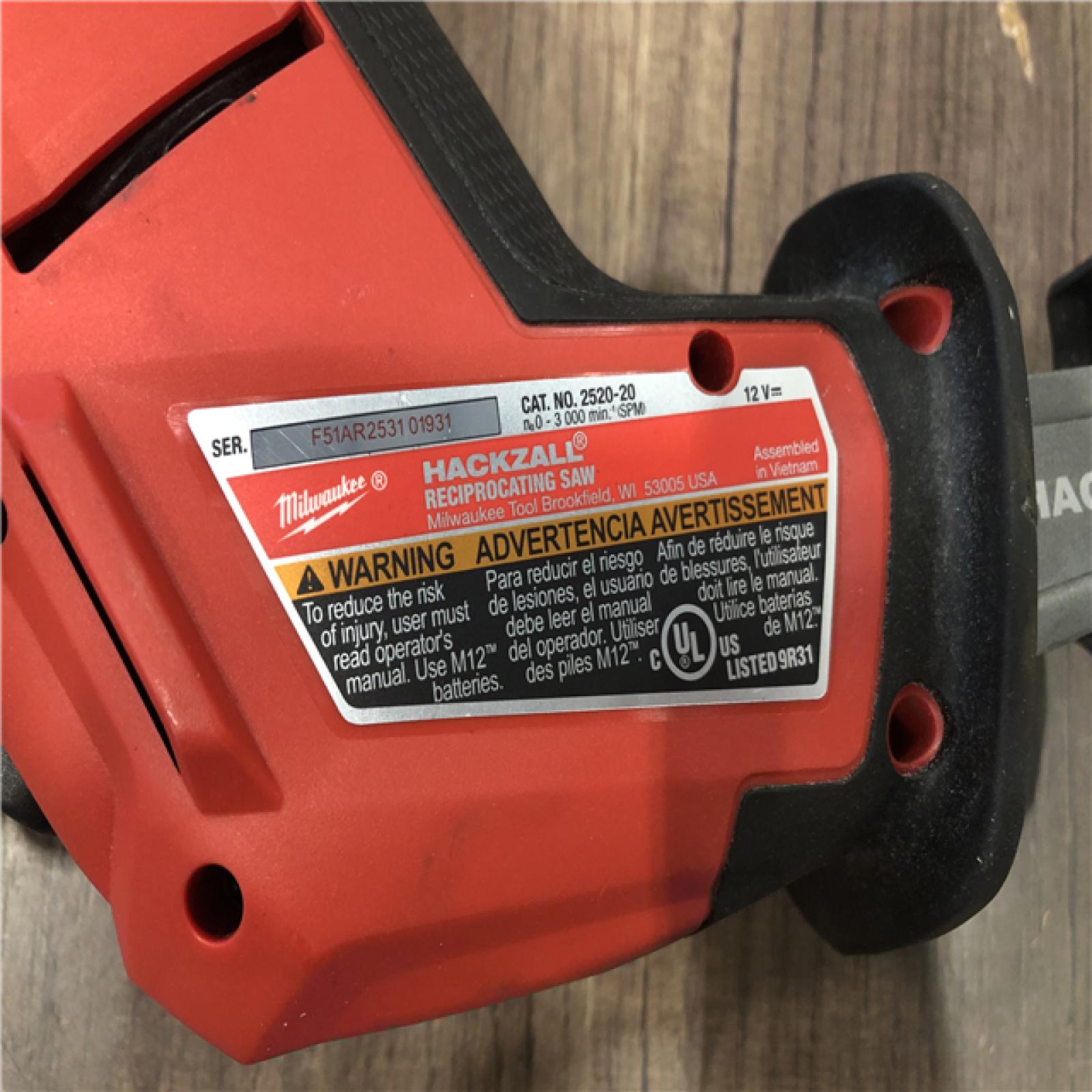 AS-IS  Milwaukee  FUEL 12V Lithium-Ion Brushless Cordless HACKZALL Reciprocating Saw (Tool-Only)