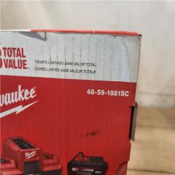 NEW- Milwaukee 18V Lithium-Ion REDLITHIUM FORGE 8.0 Ah Battery Pack with 18V Super Charger