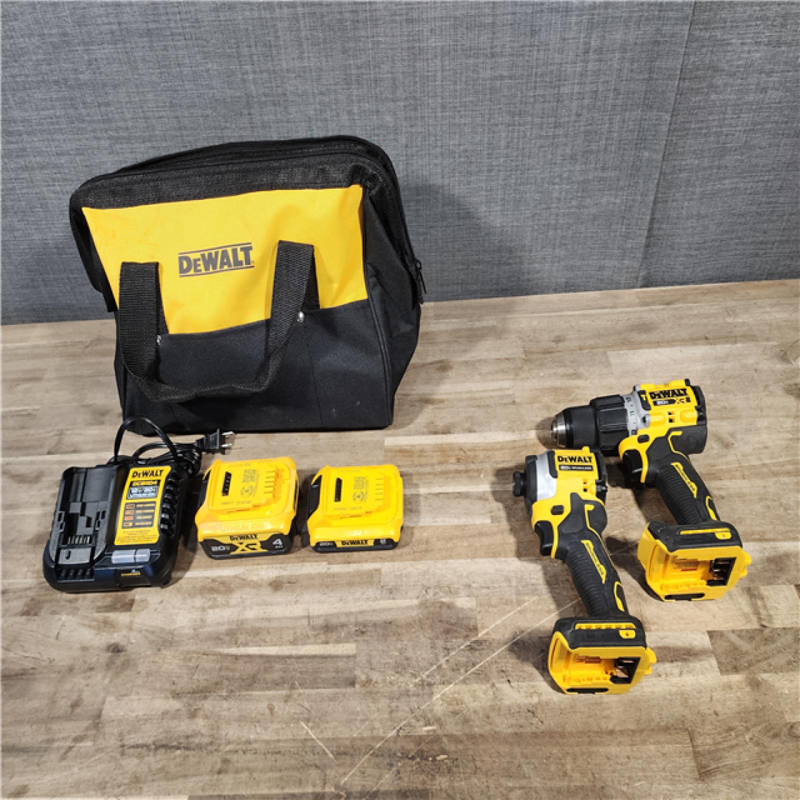 HOUSTON LOCATION - AS-IS DEWALT 2 TOOL COMBO KIT W/ (2) BATTERY & CHARGER
