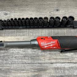 AS-IS Milwaukee FUEL 12V Lithium-Ion Brushless Cordless 1/4 in - 3/8 in Extended Ratchet (Tool-Only)