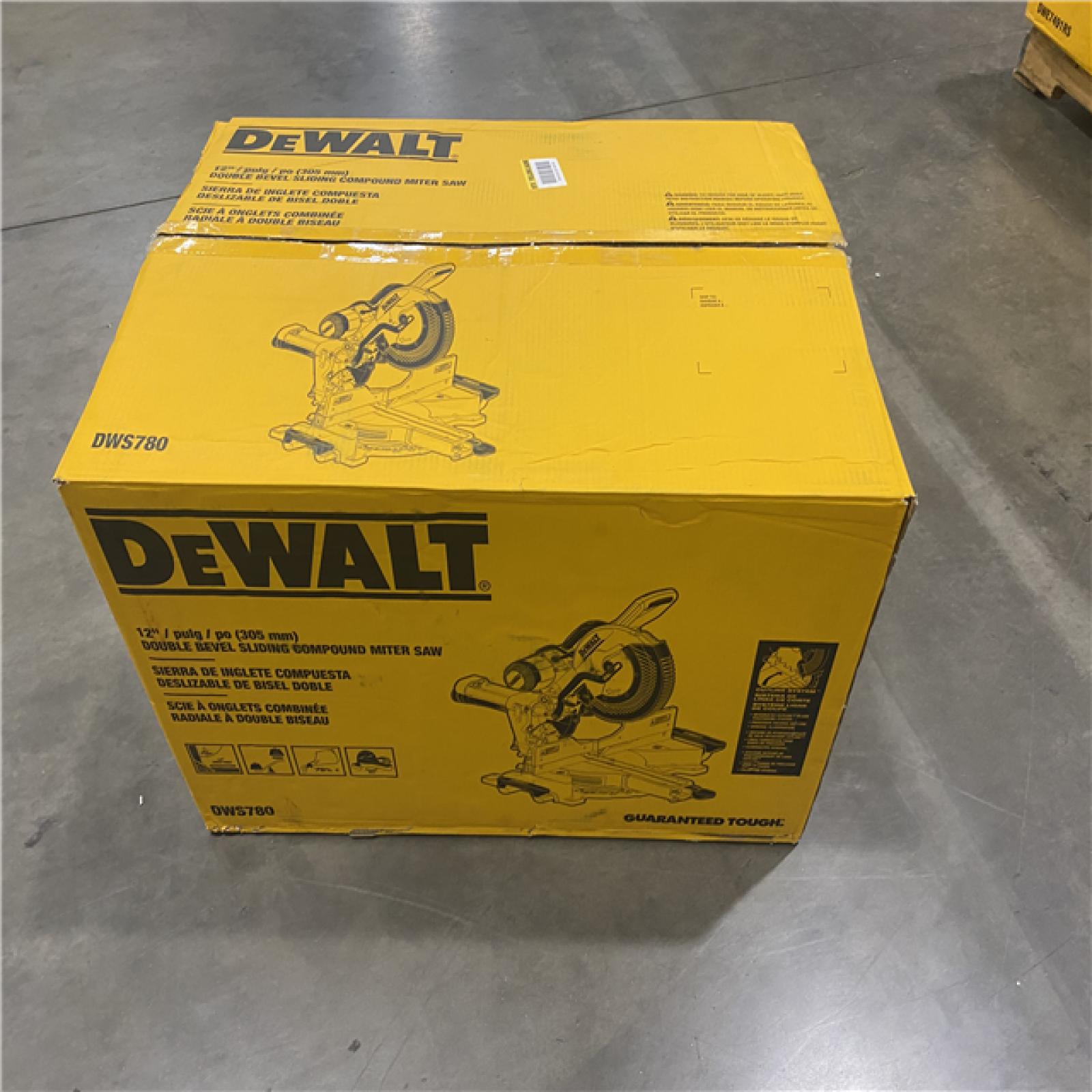 As-Is- DEWALT 15 Amp Corded 12 in. Double Bevel Sliding Compound Miter Saw