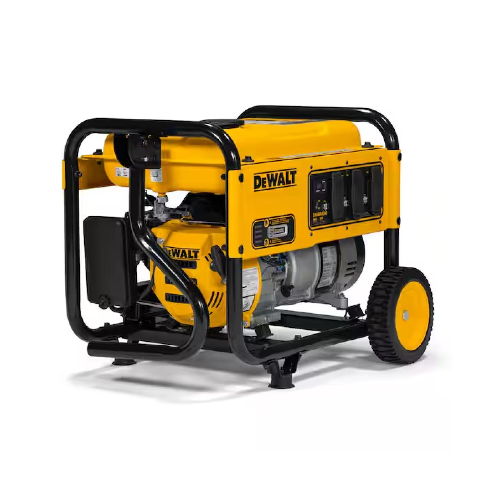 DALLAS LOCATION - DEWALT 4500 / 4000- Watt Gas Powered Portable Generator with Idle Control, Covered Outlets and CO Protect