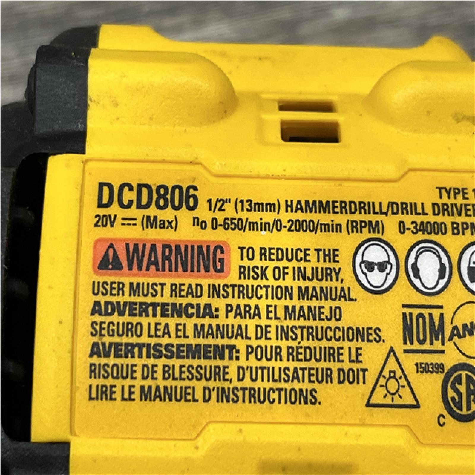 AS-IS DEWALT 20V XR Brushless Cordless 1/2 in. Hammer Drill (Tool-Only)