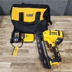 HOUSTON LOCATION - AS - IS DEWALT 20V MAX XR 16-Gauge Electric Cordless Angled Finishing Nailer Kit