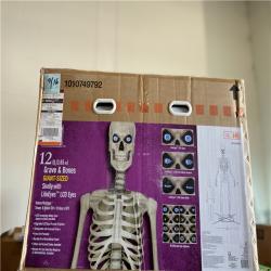 DALLAS LOCATION - Home Accents Holiday 12 ft. Grave & Bones Giant-Sized Skelly with LifeEyes™ LCD Eyes H5