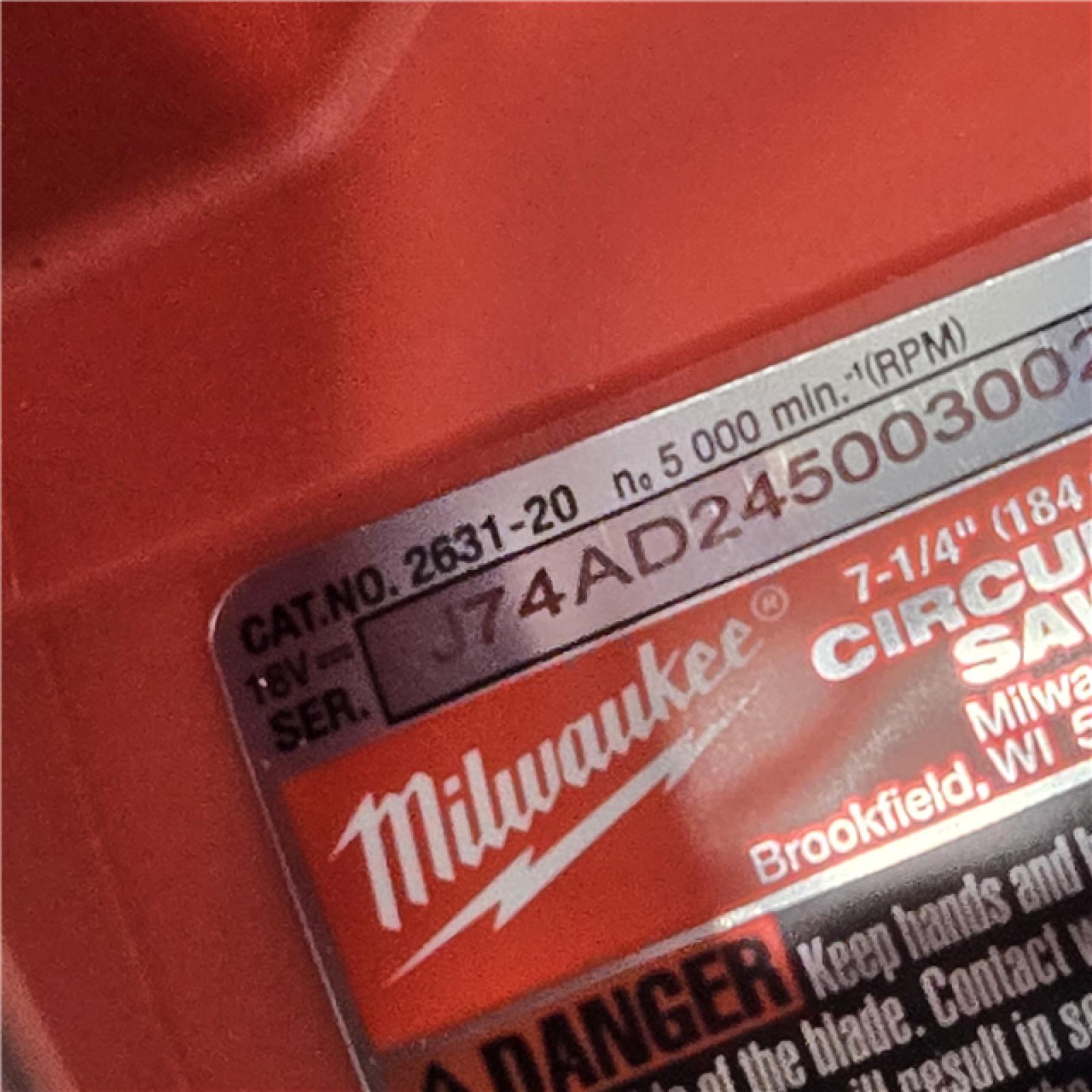 AS-IS Milwaukee 7-1/4 18V Circular Saw 2631-20 (Bare Tool)