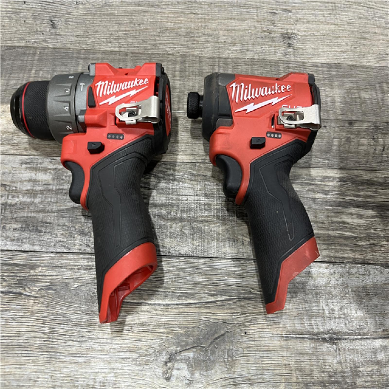 AS-IS Milwaukee FUEL 12-Volt Lithium-Ion Brushless Cordless Hammer Drill and Impact Driver Combo Kit