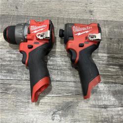 AS-IS Milwaukee FUEL 12-Volt Lithium-Ion Brushless Cordless Hammer Drill and Impact Driver Combo Kit