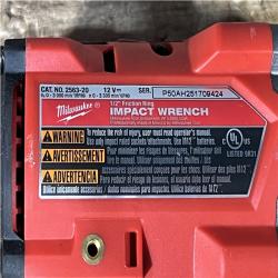 Houston Location AS-IS Milwaukee FUEL 12V Lithium-Ion Brushless Cordless Stubby 1/2 in. Impact Wrench (Tool-Only)