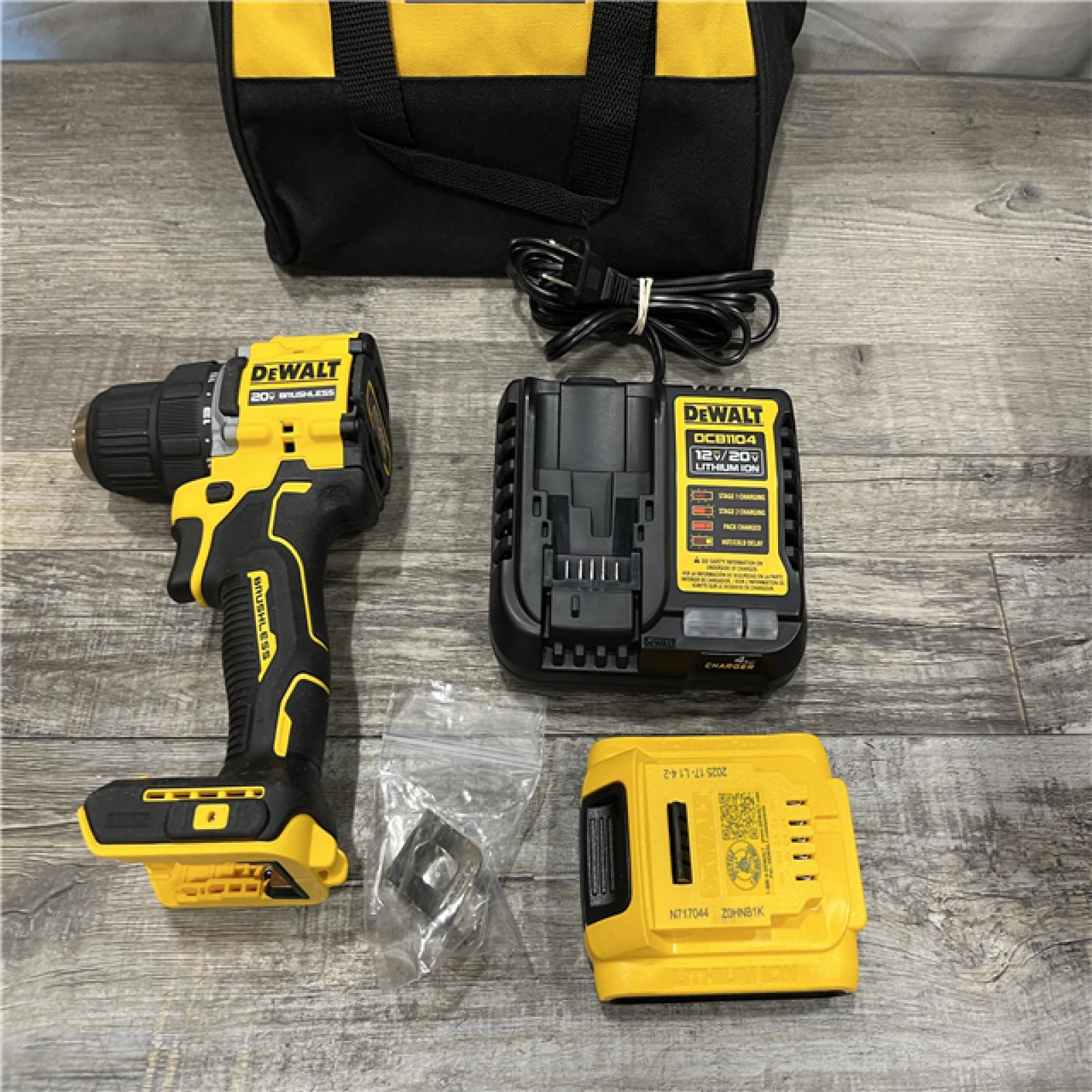 AS-IS DEWALT Atomic 20V Lithium-Ion Cordless Compact 1/2 in. Drill/Driver Kit
