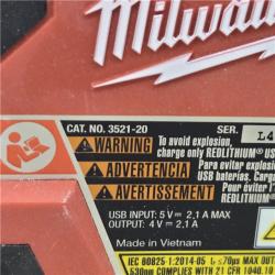 AS-IS MILWAUKEE 100 Ft. REDLITHIUM Lithium-Ion USB Green Rechargeable Cross Line Laser Level Kit