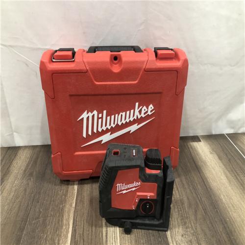 AS-IS Milwaukee Green 100 ft. Cross Line and Plumb Points Rechargeable Laser Level (Tool Only)