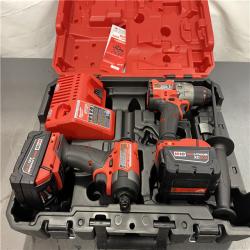 AS-IS - Milwaukee M18 FUEL 18V Lithium-Ion Brushless Cordless Hammer Drill and Impact Driver Combo Kit