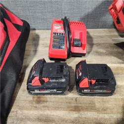 HOUSTON LOCATION - AS-IS MILWAUKEE 4 TOOL COMBO KIT W/ (2) BATTERY & CHARGER