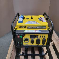 CALIFORNIA AS-IS CHAMPION 5 300 STARTING WATT 4 250 RUNNING WATT DUAL FUEL GENERATOR