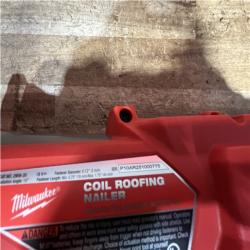 Houston Location AS-IS Milwaukee FUEL 18-Volt Lithium-Ion Brushless Cordless Coil Roofing Nailer Combo Kit
