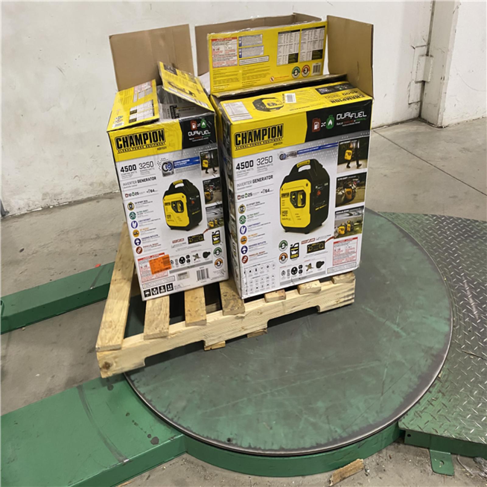 Dallas Location - As-Is  Champion Power Equipment 4500/3250-Watt GasolineFuel Inverter Generator(Lot Of 3)